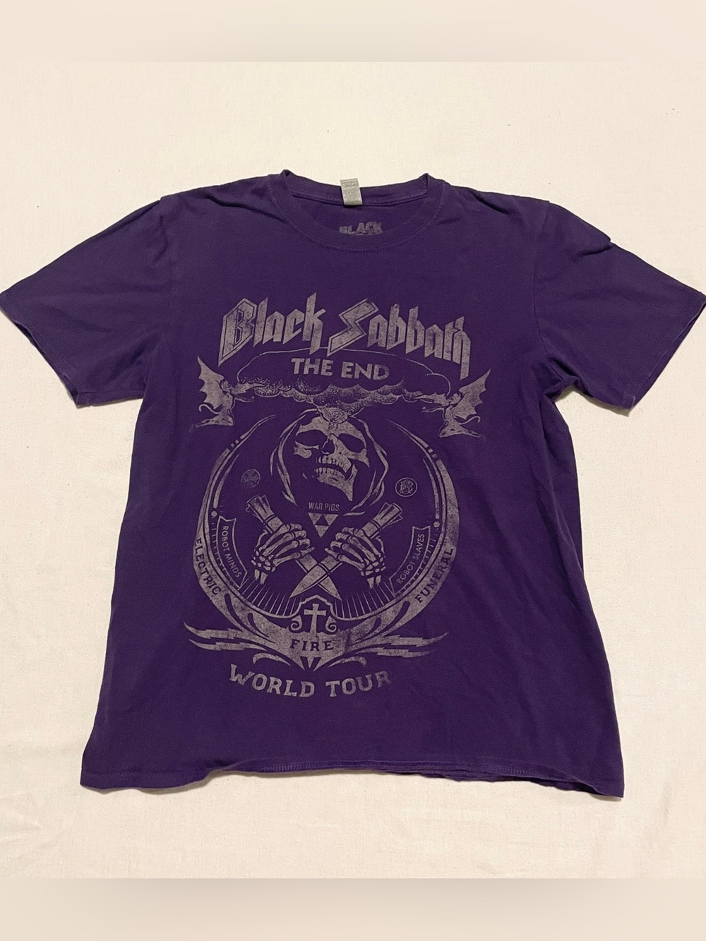 Black Sabbath The End World Tour 2016 Purple Tee Shirt Small S